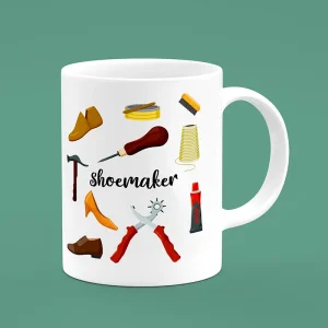 ماگ کفاش، ماگ طرح کفاش، لیوان کفاش، طرح کفاش، روز کفاش ، shoemaker