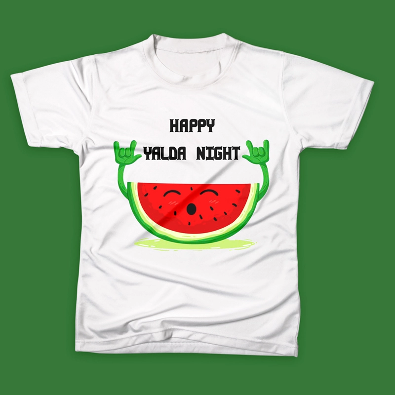 تیشرت شب یلدا تیشرت شب یلدا ، تیشرت طرح شب یلدا ، تیشرت اناری ، تیشرت طرح انار ، تیشرت هندوانه