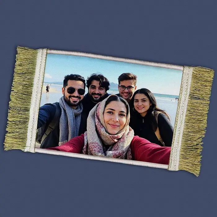 ارسال سریع قالیچه سفارشی با بستهبندی مطمئن بستهبندی قالیچه سفارشی با چاپ عکس شخصی